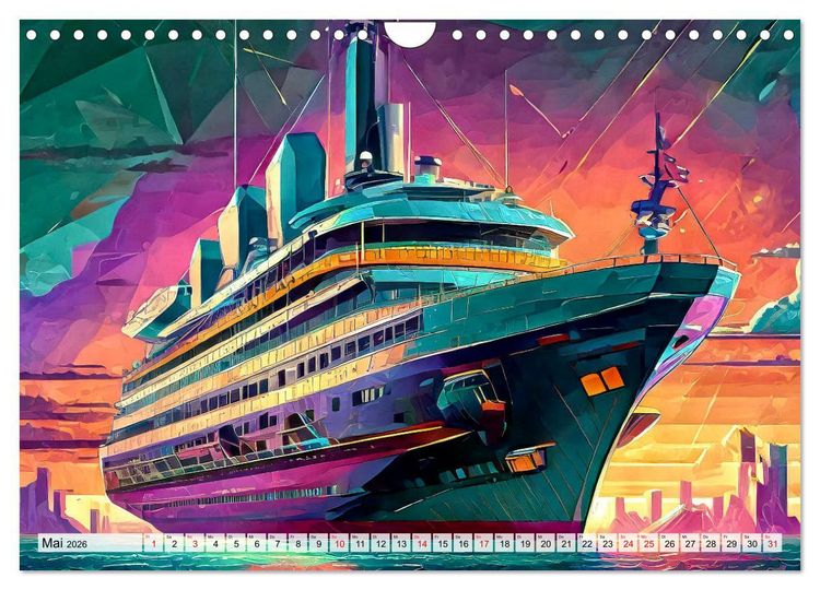 Produktbild: Motoren-Panorama (Wandkalender 2026 DIN A4 quer), CALVENDO Monatskalender