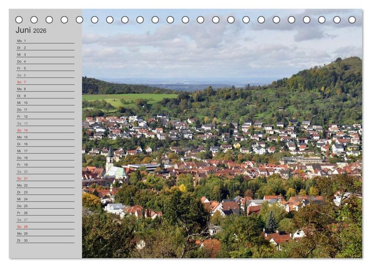 Produktbild: Pfullingen ... und Umgebung (Tischkalender 2026 DIN A5 quer), CALVENDO Monatskalender