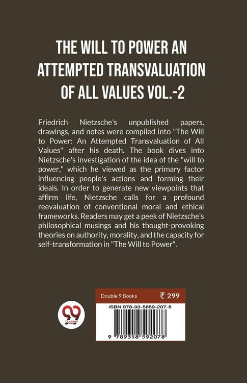 Produktbild: The Will To Power An Attempted Transvaluation Of All Values Vol. 2