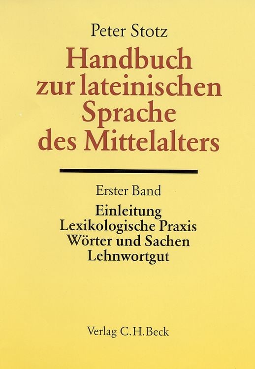 Produktbild: Handbuch zur lateinischen Sprache des Mittelalters. Tl.1
