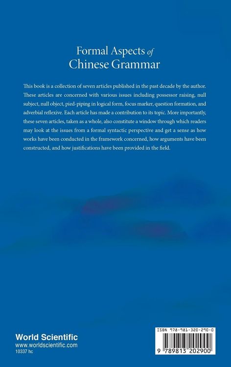 Produktbild: Formal Aspects Of Chinese Grammar