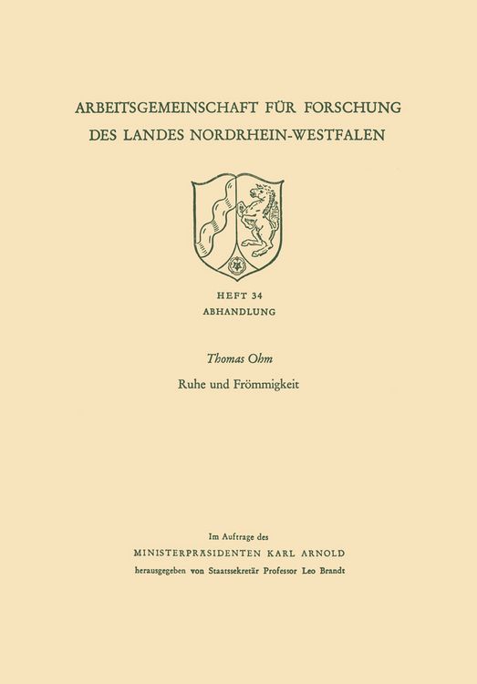 Produktbild: Ruhe und Fr&ouml;mmigkeit