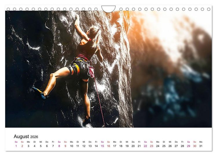 Produktbild: Klettern - die H&ouml;henangst &uuml;berwinden (Wandkalender 2026 DIN A4 quer), CALVENDO Monatskalender