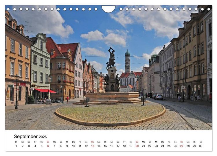 Produktbild: Augsburg &ndash; Die Highlights der schw&auml;bischen Metropole (Wandkalender 2026 DIN A4 quer), CALVENDO Monatskalender