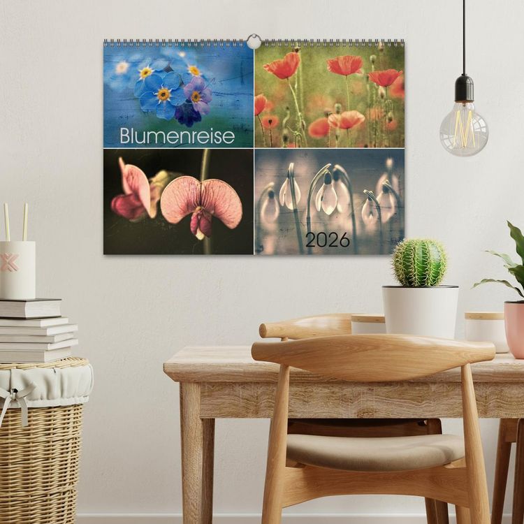 Produktbild: Blumenreise 2026 (Wandkalender 2026 DIN A3 quer), CALVENDO Monatskalender