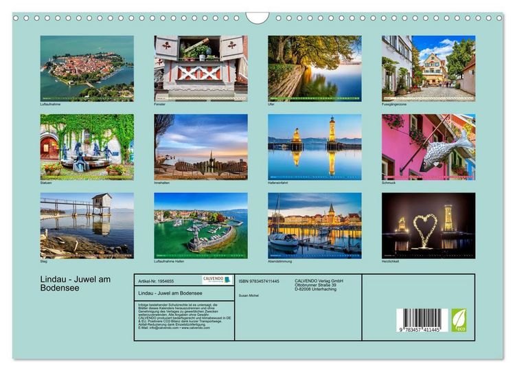 Produktbild: Lindau - Juwel am Bodensee (Wandkalender 2026 DIN A3 quer), CALVENDO Monatskalender