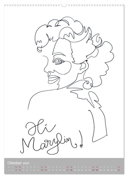 Produktbild: Line-Art Variationen (Wandkalender 2026 DIN A2 hoch), CALVENDO Monatskalender