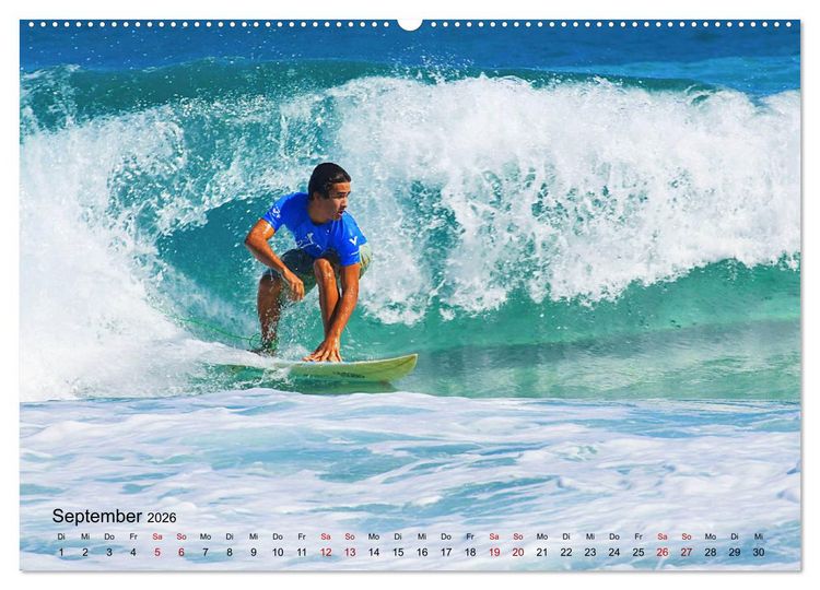 Produktbild: Surfen - die perfekte Welle (Wandkalender 2026 DIN A2 quer), CALVENDO Monatskalender