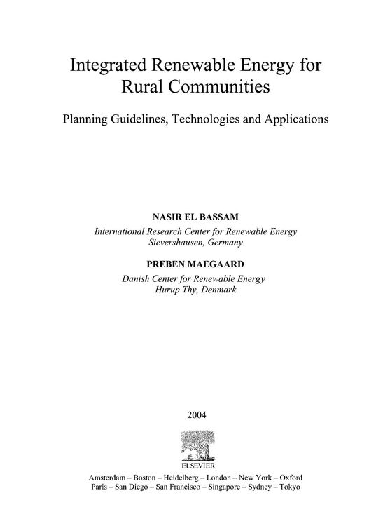 Produktbild: Integrated Renewable Energy for Rural Communities