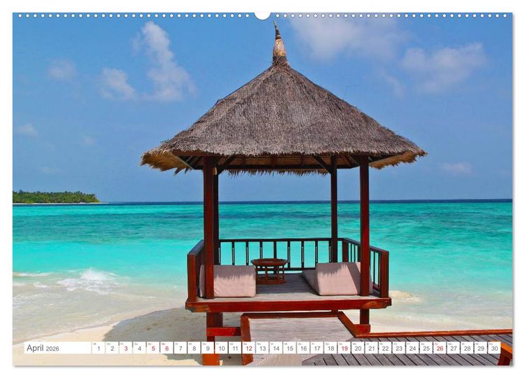 Produktbild: Malediven - Traumstr&auml;nde im Paradies (hochwertiger Premium Wandkalender 2026 DIN A2 quer), Kunstdruck in Hochglanz