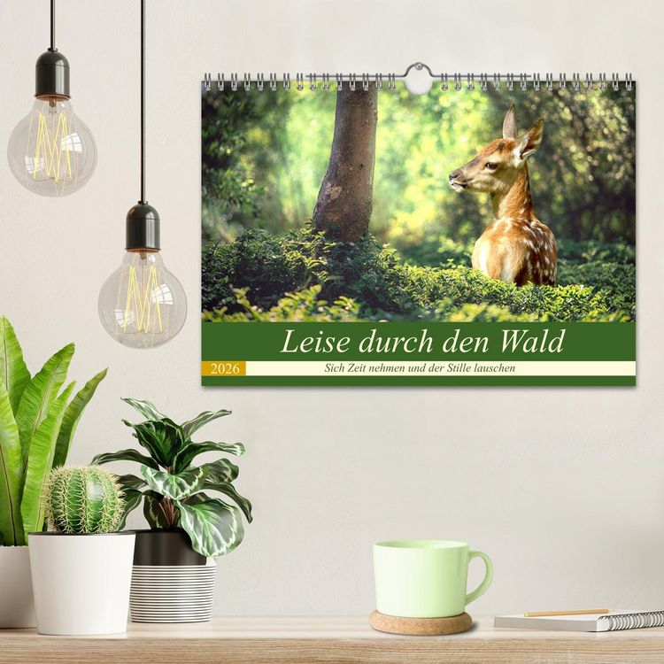 Produktbild: Leise durch den Wald. Sich Zeit nehmen und der Stille lauschen (Wandkalender 2026 DIN A4 quer), CALVENDO Monatskalender