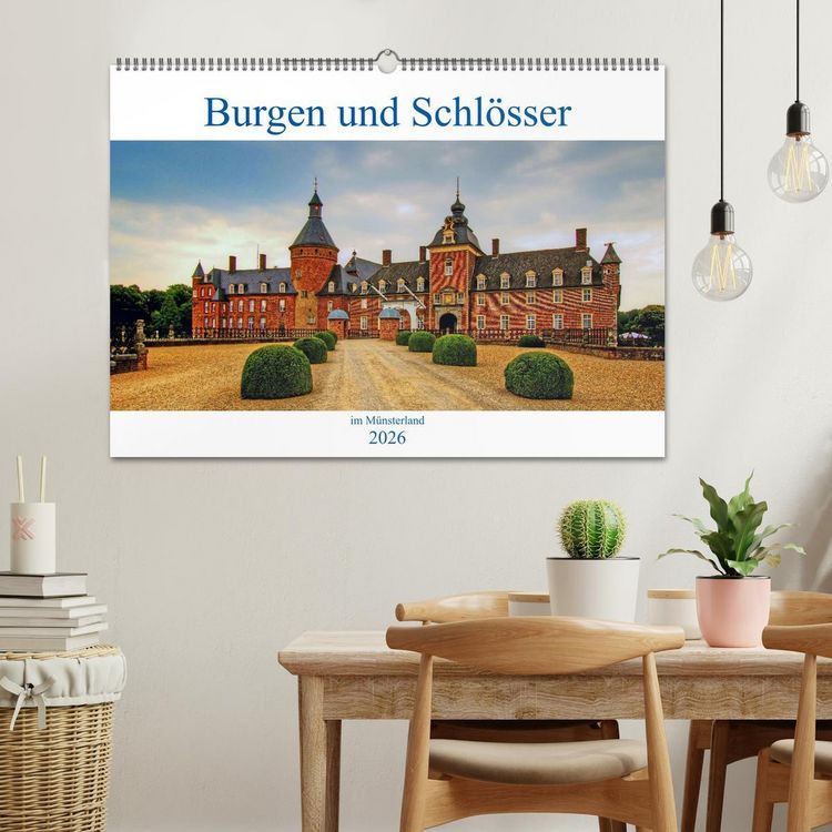 Produktbild: Burgen und Schl&ouml;sser im M&uuml;nsterland (Wandkalender 2026 DIN A2 quer), CALVENDO Monatskalender