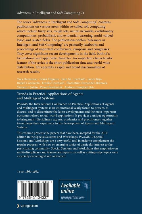 Produktbild: Trends in Practical Applications of Agents and Multiagent Systems