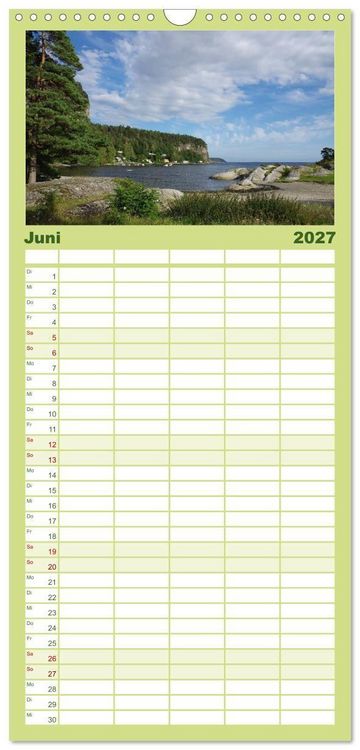 Produktbild: Familienplaner 2027 - Norwegen PUR mit 5 Spalten (Wandkalender, 21 x 45 cm) CALVENDO
