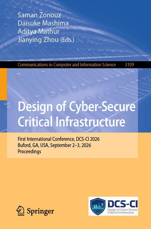 Produktbild: Design of Cyber-Secure Critical Infrastructure