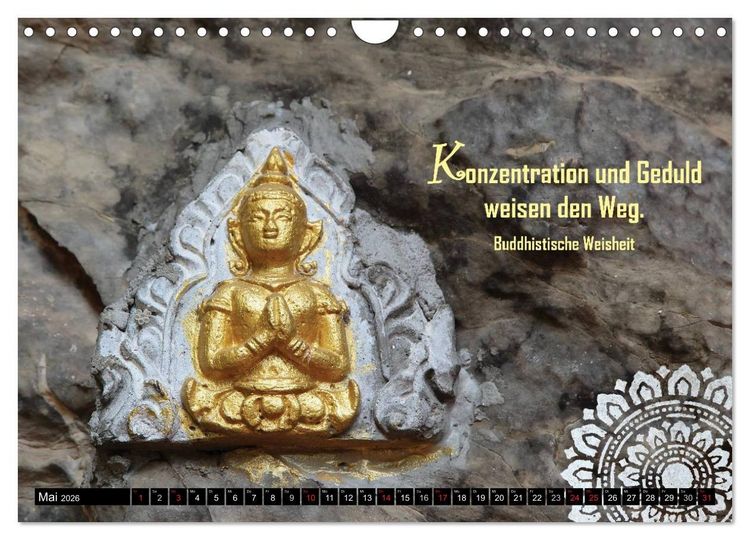 Produktbild: Spirituelles aus Asien - Weisheiten 2026 (Wandkalender 2026 DIN A4 quer), CALVENDO Monatskalender