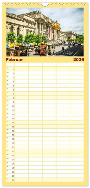 Produktbild: Familienplaner 2026 - Stadtansichten New York mit 5 Spalten (Wandkalender, 21 x 45 cm) CALVENDO