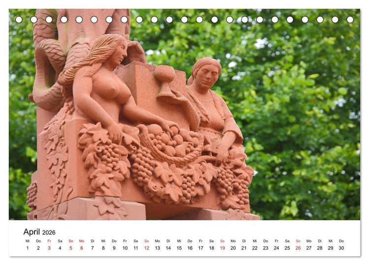Produktbild: Wiesbaden Kunst in der &Ouml;ffentlichkeit (Tischkalender 2026 DIN A5 quer), CALVENDO Monatskalender