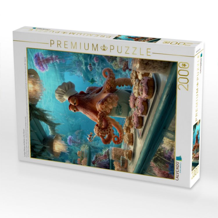 Produktbild: CALVENDO Puzzle Lustiger Oktopus als B&auml;cker unter Wasser | 2000 Teile Lege-Gr&ouml;&szlig;e 90x67cm Foto-Puzzle f&uuml;r gl&uuml;ckliche Stunden