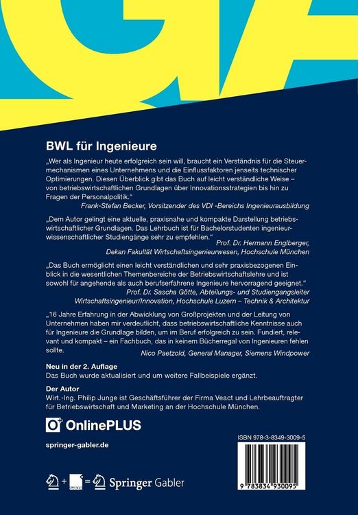 Produktbild: BWL f&uuml;r Ingenieure