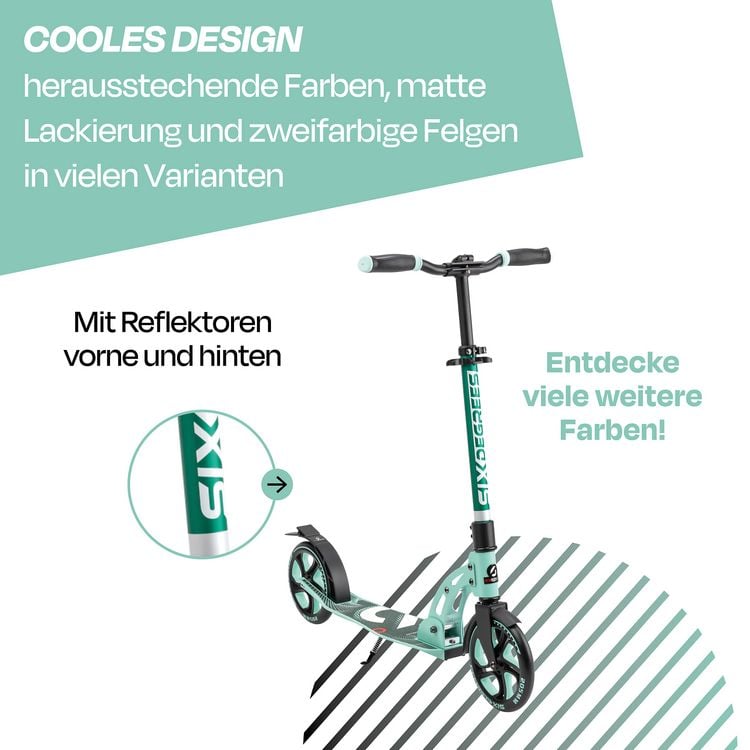 Produktbild: SIX DEGREES Aluminium Scooter 205 mm mint