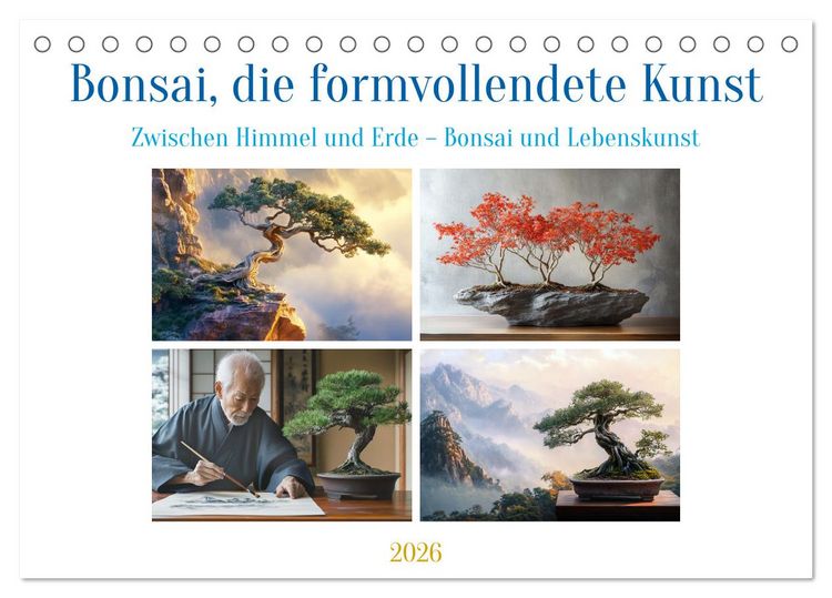 Produktbild: Bonsai, die formvollendete Kunst (Tischkalender 2026 DIN A5 quer), CALVENDO Monatskalender