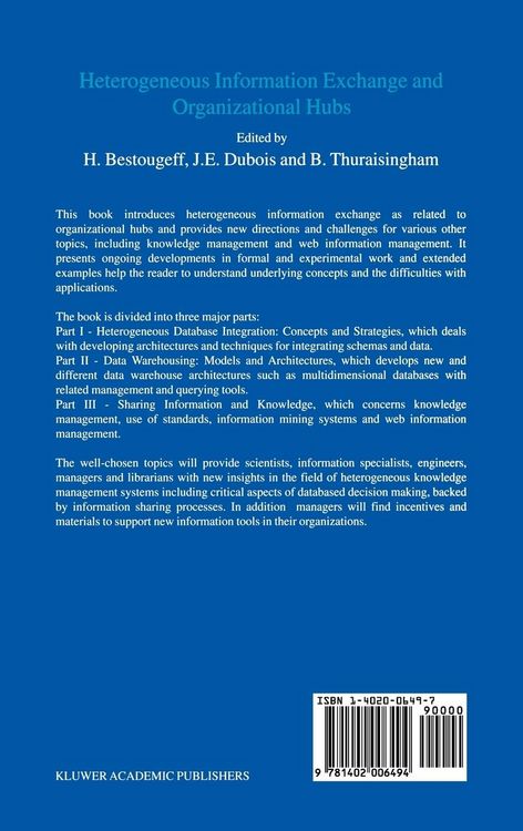 Produktbild: Heterogeneous Information Exchange and Organizational Hubs