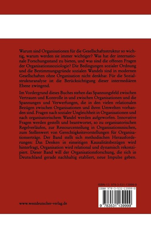 Produktbild: Organisationssoziologie