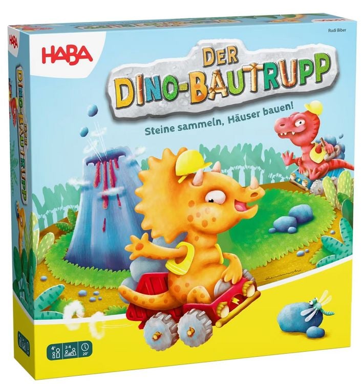 Produktbild: HABA 2013073001 - Der Dino-Bautrupp, Steine sammeln, H&auml;user bauen! Dinostarker Bau-Wettstreit