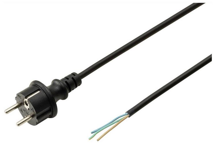 Produktbild: Sygonix SY-6887476 Strom Anschlusskabel Schwarz 5m