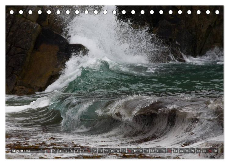 Produktbild: Fels in der Brandung (Tischkalender 2026 DIN A5 quer), CALVENDO Monatskalender