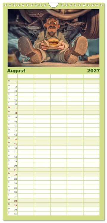 Produktbild: Familienplaner 2027 - Kaffee, Kabel, Katastrophen mit 5 Spalten (Wandkalender, 21 x 45 cm) CALVENDO