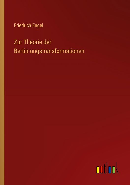 Produktbild: Zur Theorie der Ber&uuml;hrungstransformationen