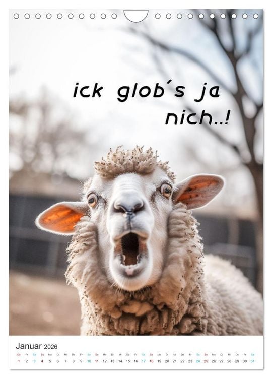 Produktbild: Lustige Tiere (Wandkalender 2026 DIN A4 hoch), CALVENDO Monatskalender