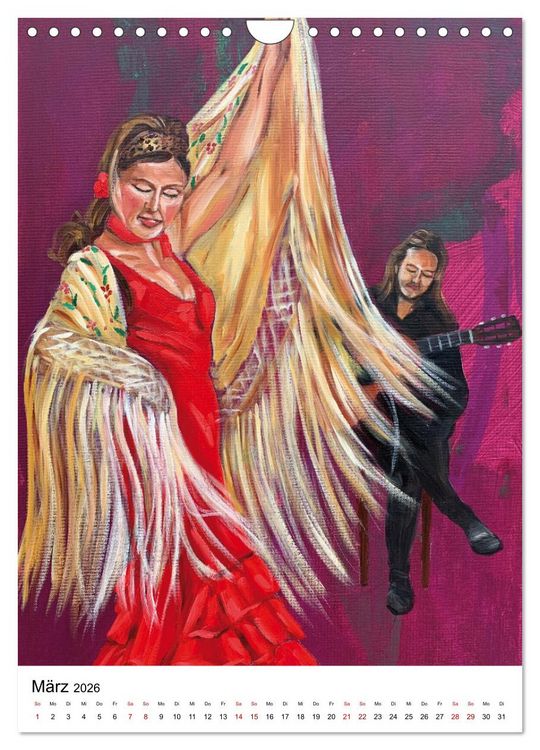 Produktbild: FLAMENCAS (Wandkalender 2026 DIN A4 hoch), CALVENDO Monatskalender
