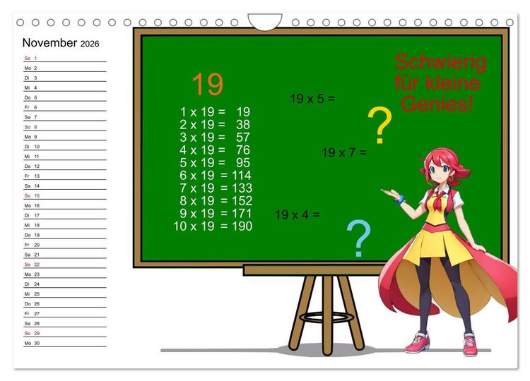Produktbild: Mathematik f&uuml;r Grundsch&uuml;ler (Wandkalender 2026 DIN A4 quer), CALVENDO Monatskalender
