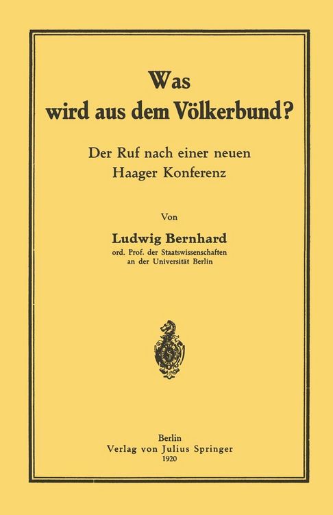 Produktbild: Was wird aus dem V&ouml;lkerbund?