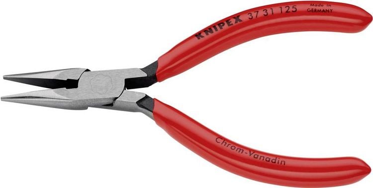 Produktbild: Knipex 37 31 125 Elektronik- u. Feinmechanik Flachrundzange Gerade Werkzeugstahl 125mm
