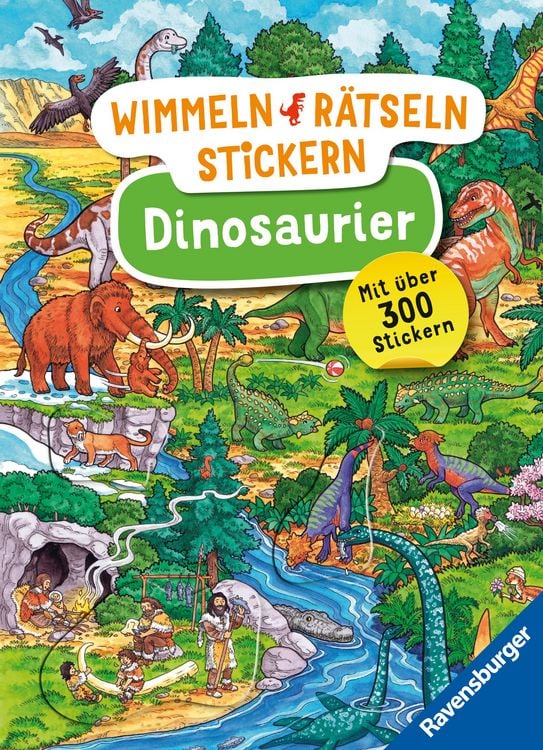 Produktbild: Wimmeln, R&auml;tseln, Stickern: Dinosaurier