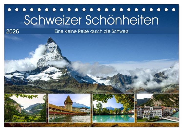 Produktbild: Schweizer Sch&ouml;nheiten (Tischkalender 2026 DIN A5 quer), CALVENDO Monatskalender