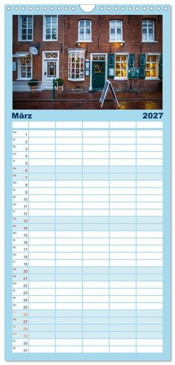 Produktbild: Familienplaner 2027 - Greetsiel in Ostfriesland mit 5 Spalten (Wandkalender, 21 x 45 cm) CALVENDO
