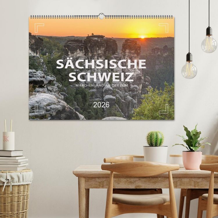 Produktbild: S&Auml;CHSISCHE SCHWEIZ - M&auml;rchenland an der Elbe (Wandkalender 2026 DIN A2 quer), CALVENDO Monatskalender