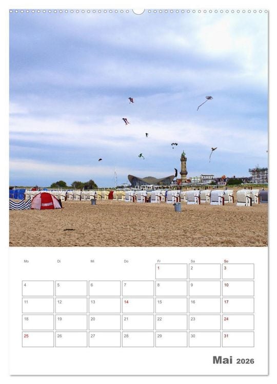 Produktbild: Mein Warnem&uuml;nde - Das moderne Ostseebad im Norden von Rostock (Wandkalender 2026 DIN A2 hoch), CALVENDO Monatskalender