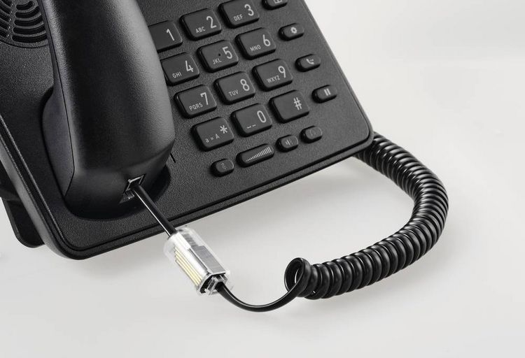 Produktbild: Renkforce Kabel-Entzwirler Adapter [1x RJ10-Stecker 4p4c - 1x RJ10-Buchse 4p4c] 3.00 cm Schwarz (transparent)