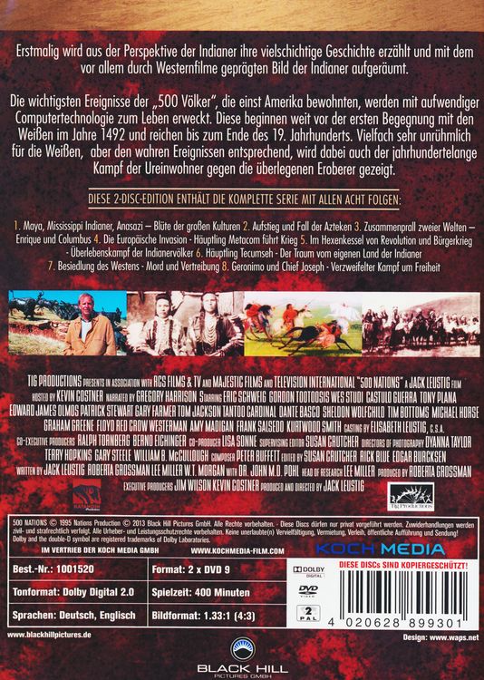 Produktbild: 500 Nations - Die Geschichte der Indianer - Die komplette Serie [2 DVDs]