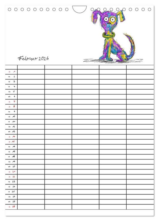 Produktbild: Bunte Freunde (Wandkalender 2026 DIN A4 hoch), CALVENDO Monatskalender