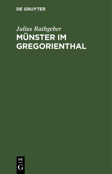 Produktbild: M&uuml;nster im Gregorienthal