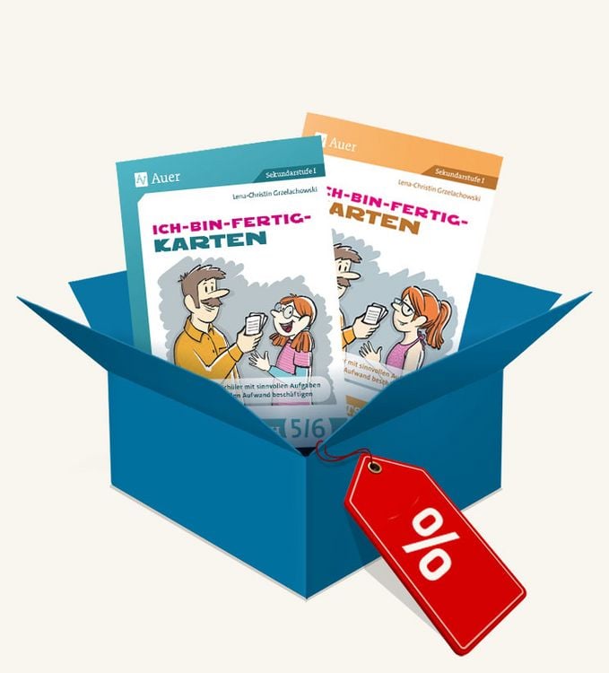 Produktbild: Paket: Ich-bin-fertig-Karten Deutsch