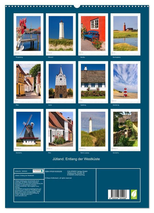 Produktbild: J&uuml;tland. Entlang der Westk&uuml;ste (hochwertiger Premium Wandkalender 2026 DIN A2 hoch), Kunstdruck in Hochglanz