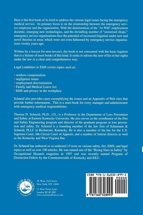 Produktbild: Legal Liabilities in Emergency Medical Services